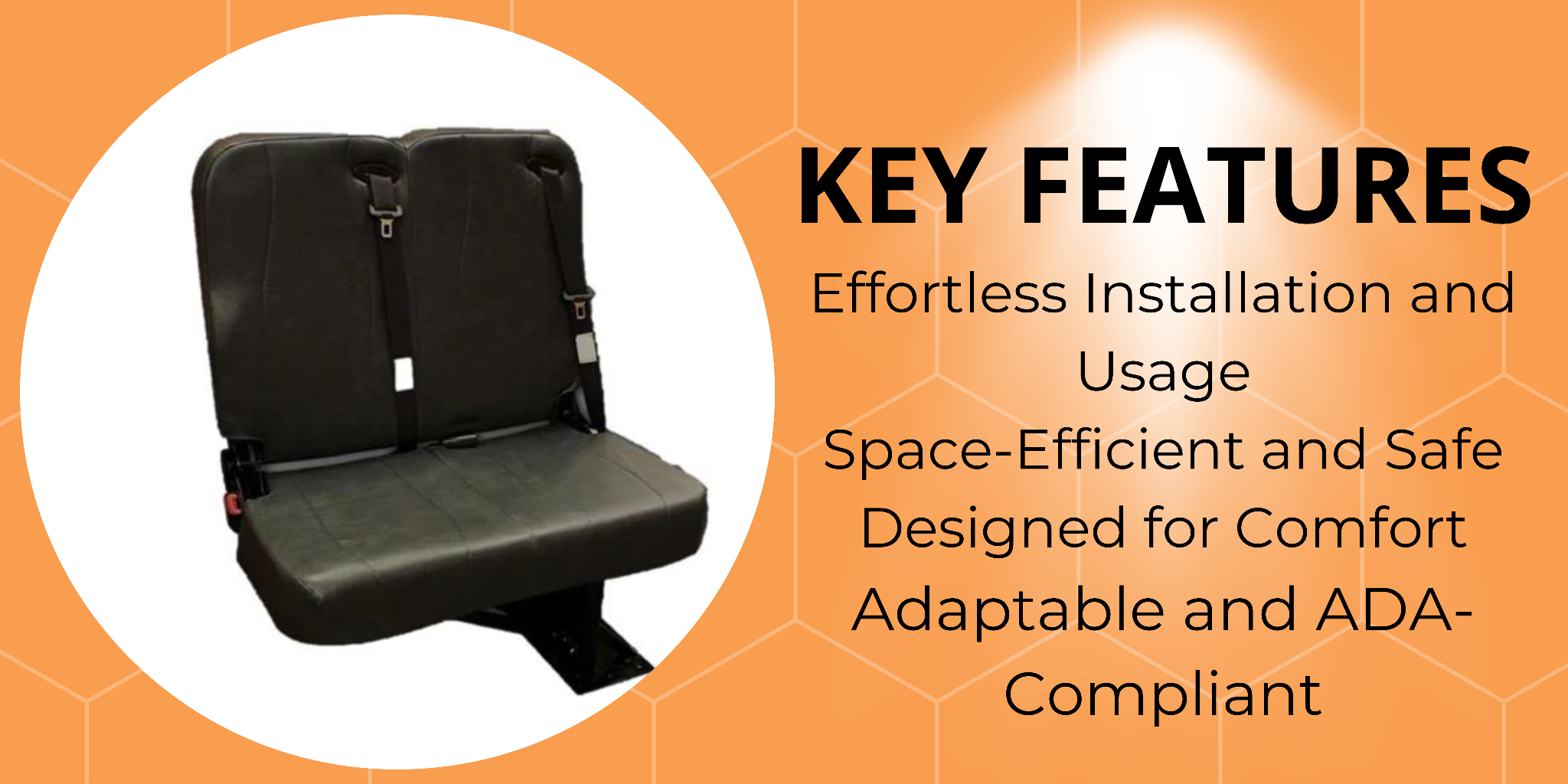 Key feature folding bus seat’s