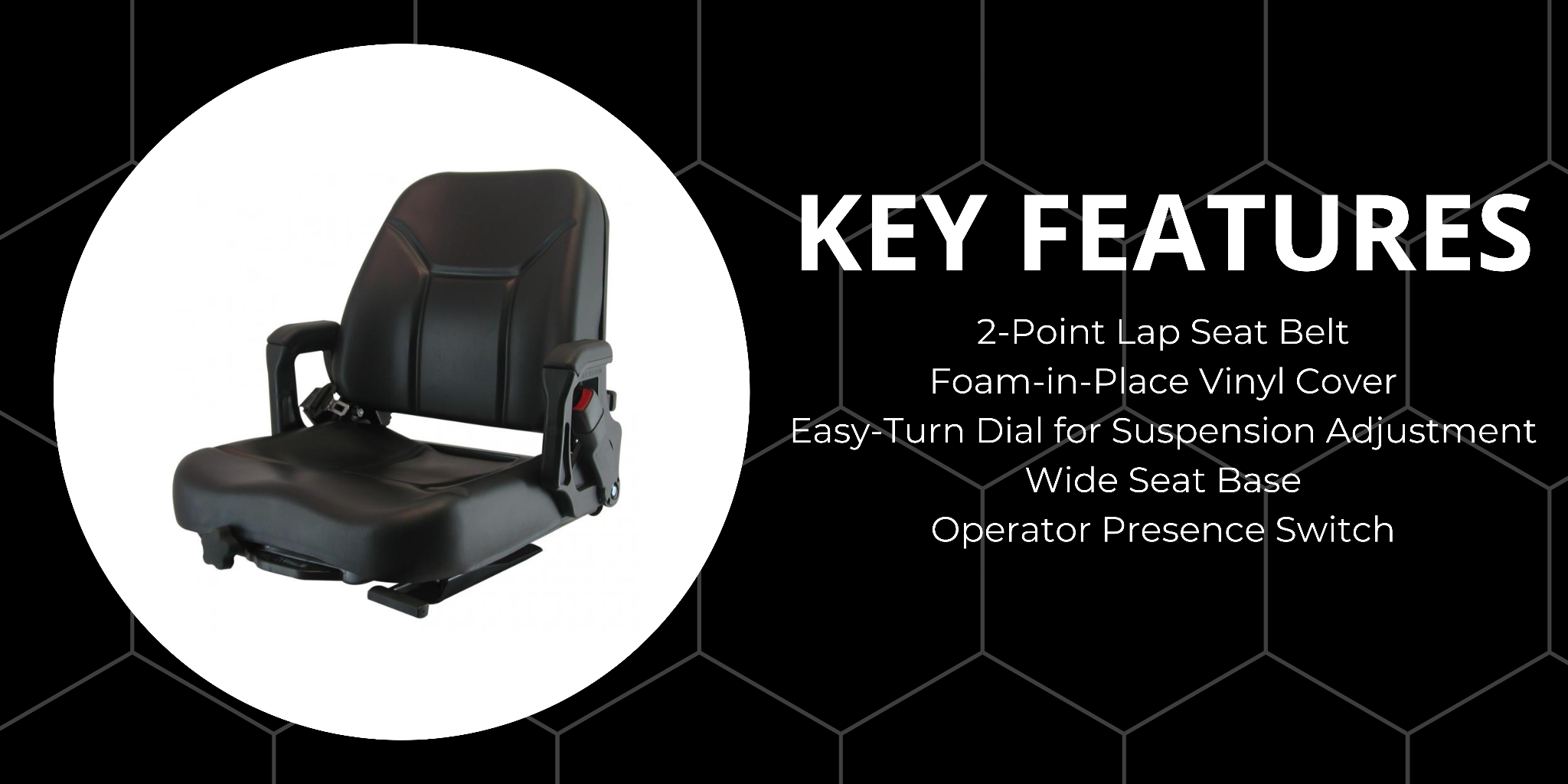key feature toyota forklift seat