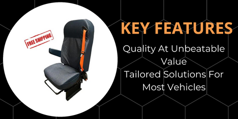 key features of semi truck seat