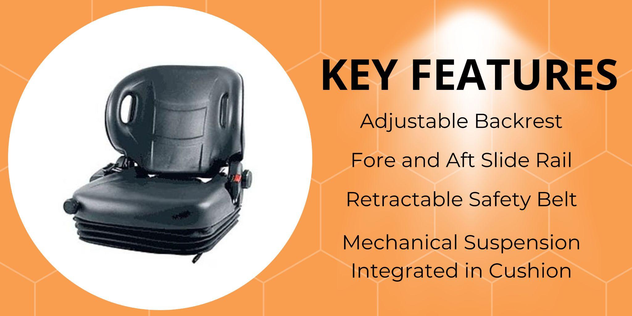 Key Features forklift seat