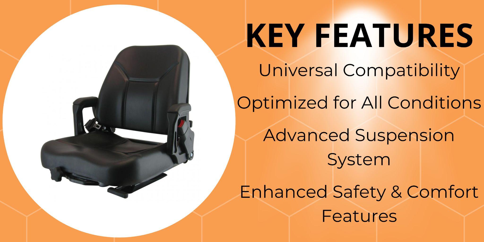 Key Features Nissan Forklift Suspension Seat