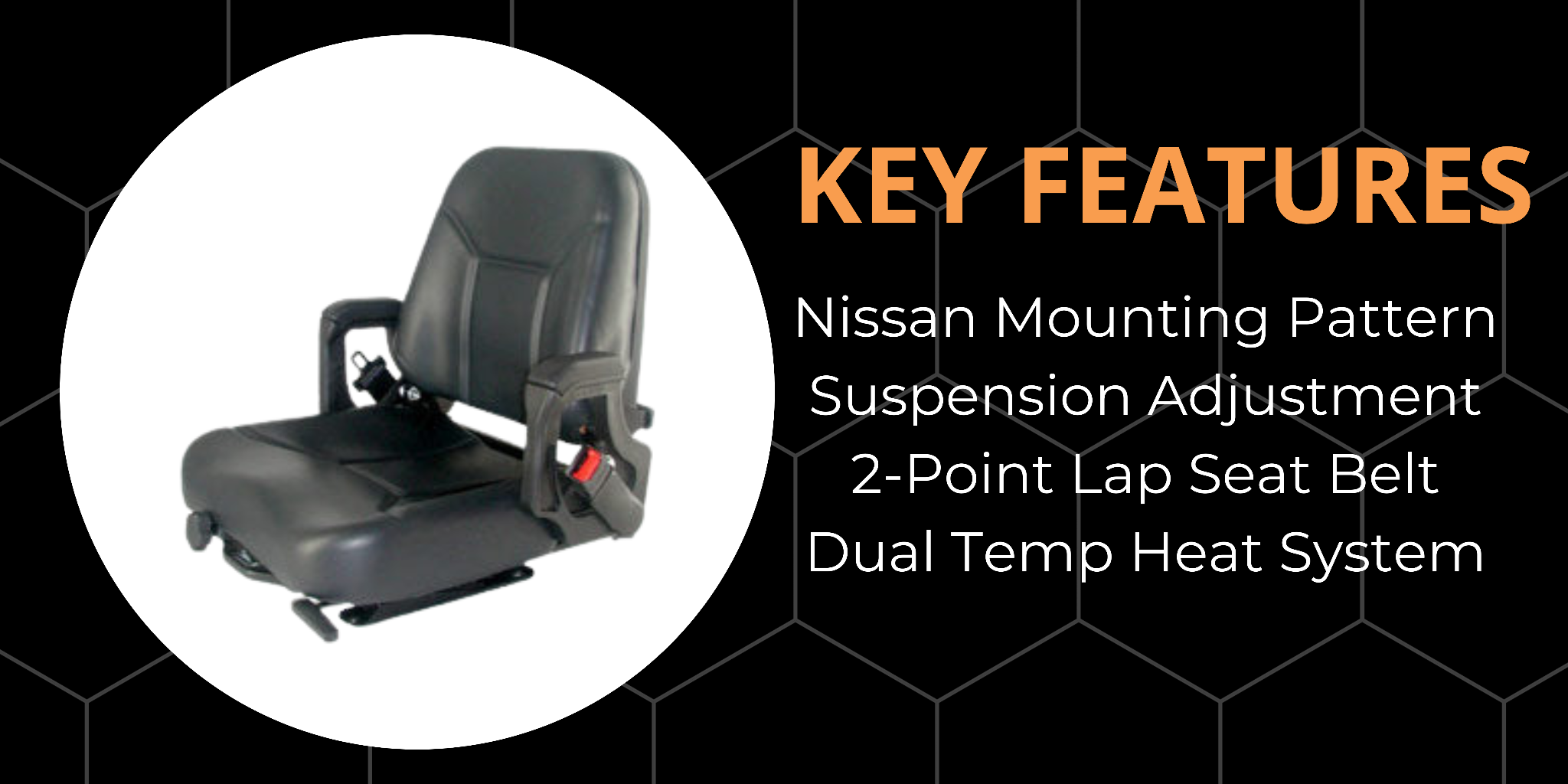 Key Features Nissan Forklift Suspension Seat