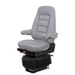 Bostrom Wide Ride+Serta® High Back Truck Seat in Black & Gray Ultra-Leather with Heat & Dual ArmsGray Cloth