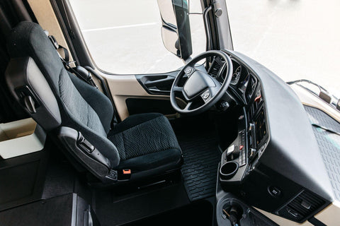 Semi truck cabin interior