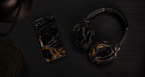 Ethereal Black Gold Marble Steam Deck Skin Luxury Marble 