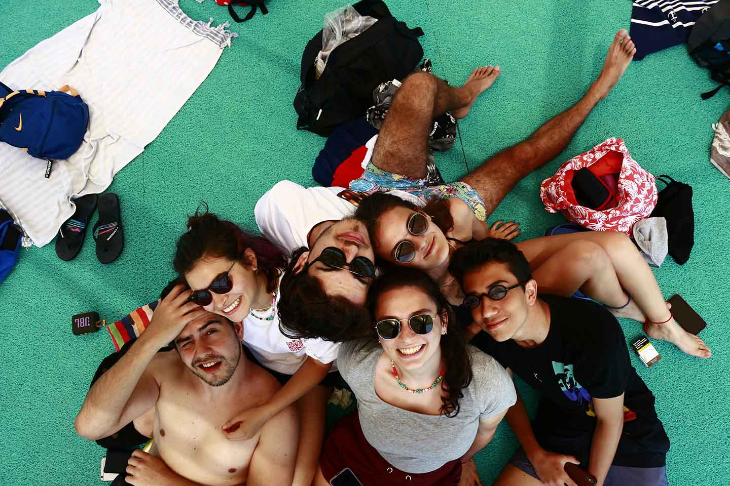 Group of friends taking a selfie