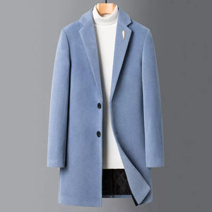 Men's Long Wool Pea Coat - Ferneci - Pea Coats For Men