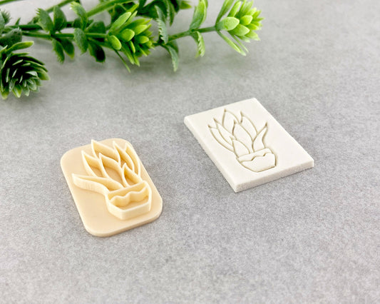 Floral Tulip Clay Stamp – BabylonCutters
