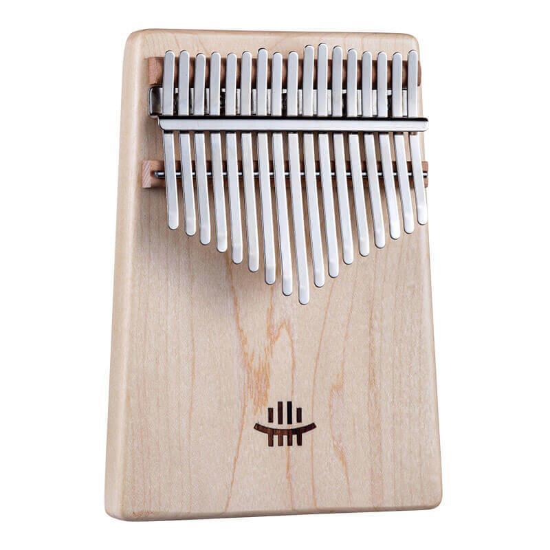 MiSoundofNature 17 Key C Tone Flat Board Kalimba Thumb Piano, Maple Single Board C Tone Kalimba Instrument