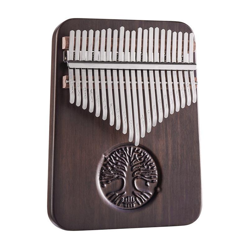 MiSoundofNature Tree of Life 21 Key Single Layer Walnut Kalimba Thumb Piano, C Tone Kalimba Instrument