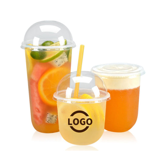 wholesale PP Two Compartment Split cup Bubble Tea Drink Twin Cup