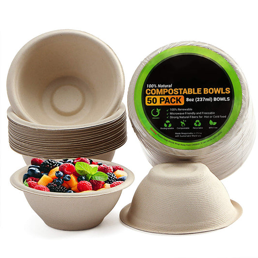 brheez Compostable Soup Containers with Lids 8 Ounce Disposable Eco  Friendly PLA to-Go Cups with Vented Lids Perfect for Soup, Chile Steamed  Veggies