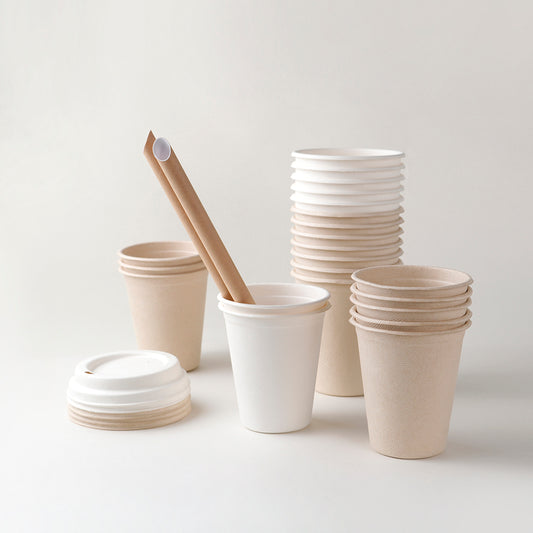 Vajilla desechable biodegradable de bagazo Vasos desechables de pulpa –  Fastfoodpak