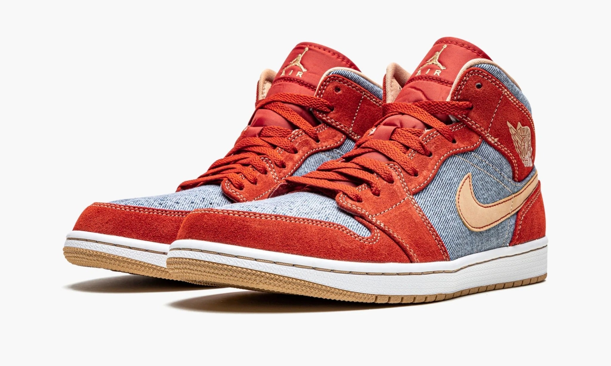 denim red jordan 1