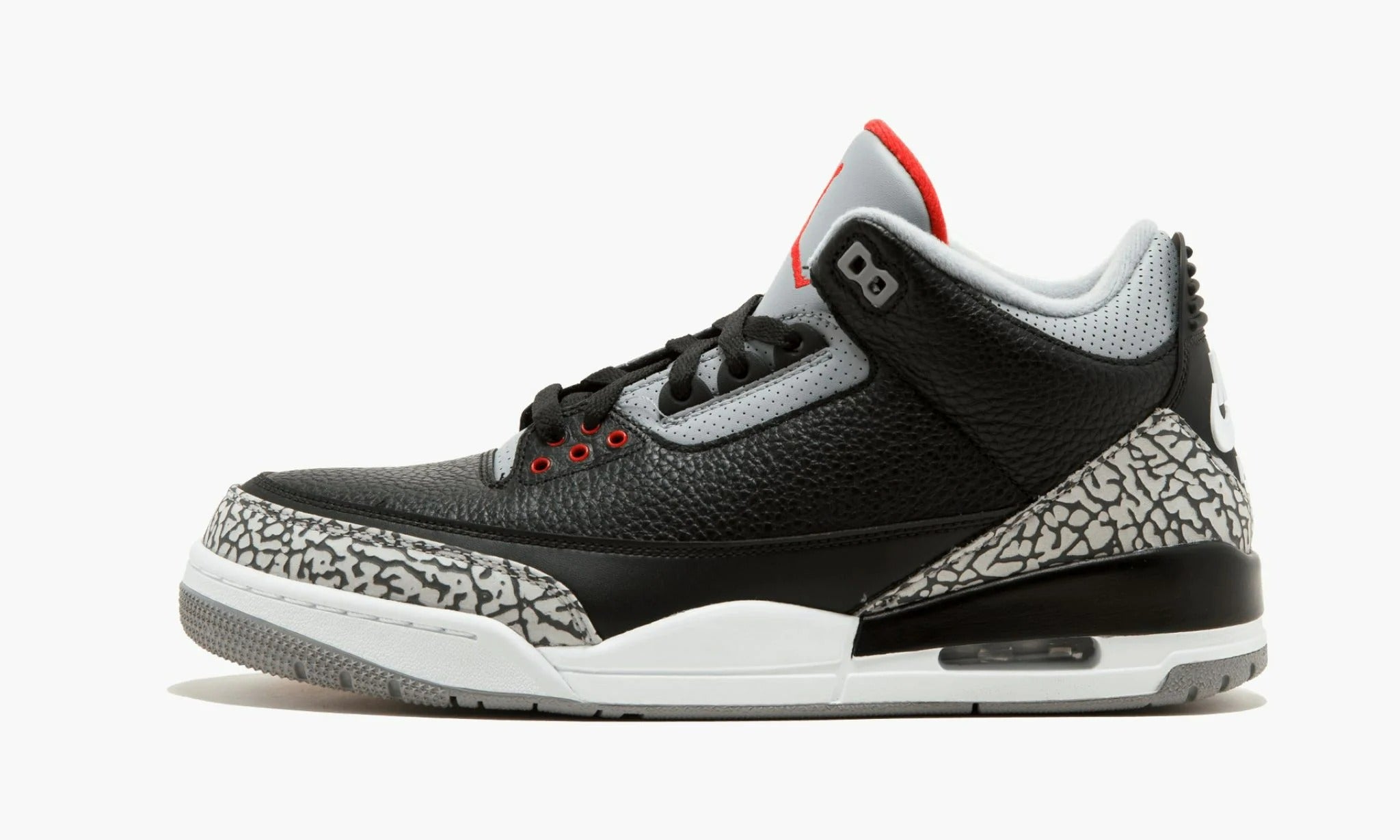 black and white air jordan 3