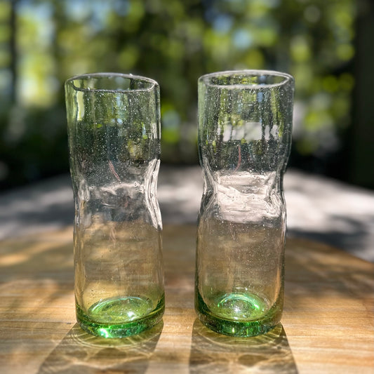 Handblown Green Bodega Wine Glasses, Set of 2 – Intertwined: Handmade for  Good