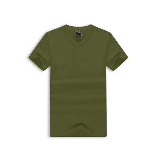 Talha Short Sleeve V-Neck T-Shirt - Olive Green (555211)