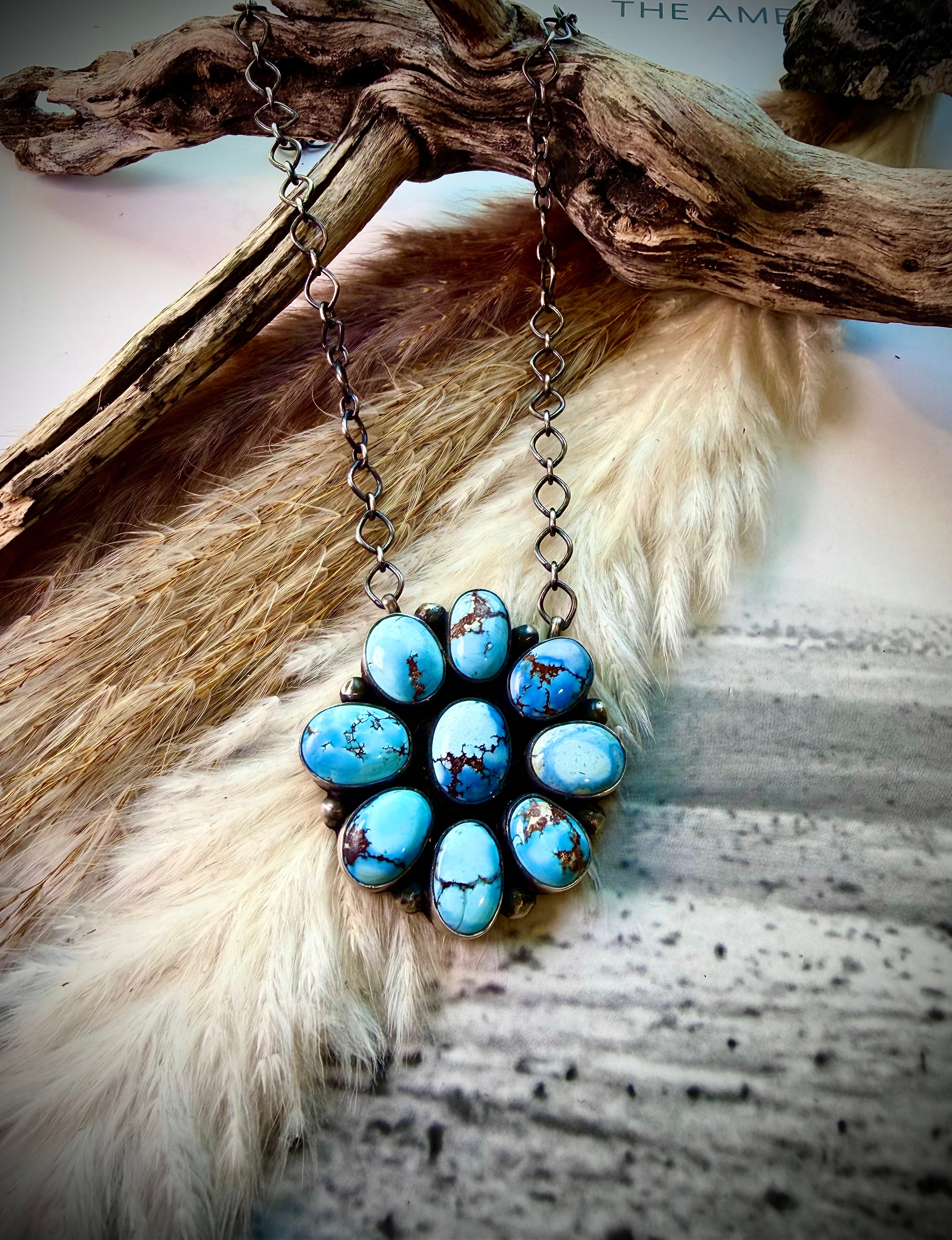 Gorgeous Golden Hills Cluster Necklace