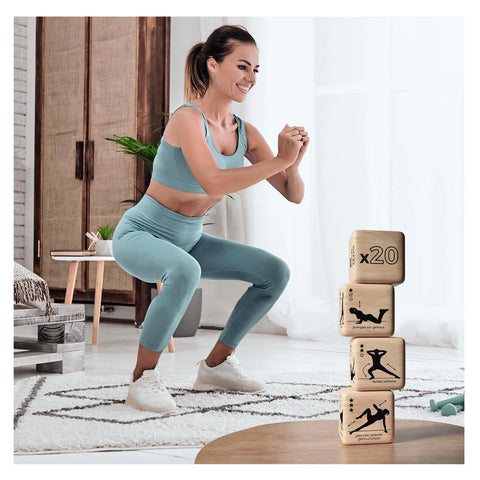 Coffret 8 Dés Exercices de Yoga et Fitness