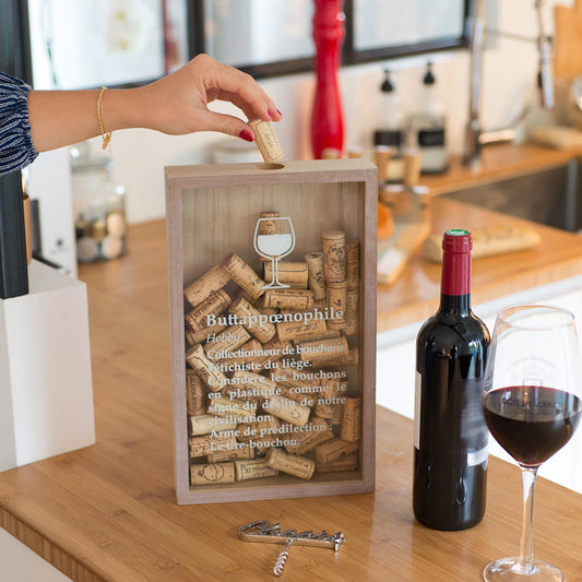 Coffret cadeau d'accessoires de vin en forme de bouteille de vin, ensemble  ouvre-vin