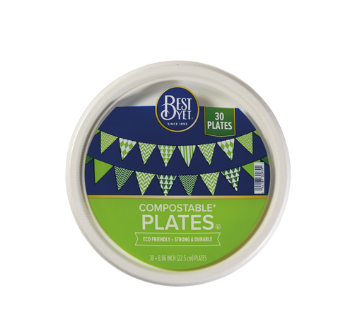 Coated White Paper Plates - Best Yet Brand