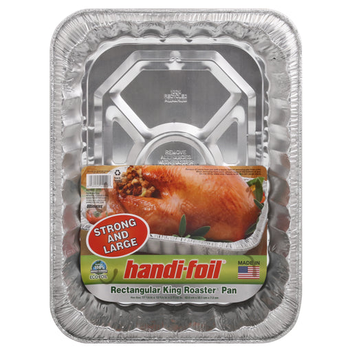 Handi-foil® Eco-Foil Oval Rack Roaster Pan with Handles - Silver, 1 pk / 16  x 13.1 in - Kroger