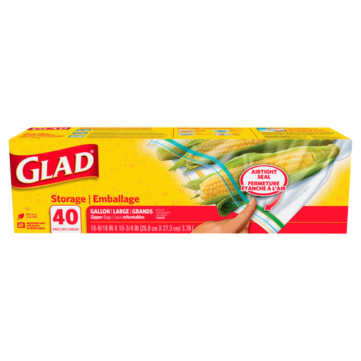 Buy Glad Freezer Quart Zipper Bags (17.7 cm x 19.6 cm) Pack Of 20 Online