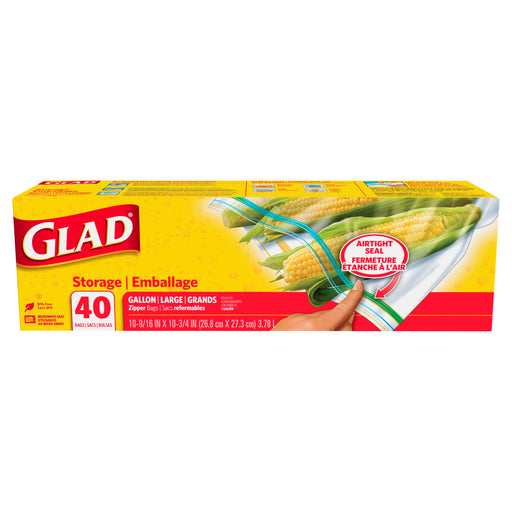 Glad Medium Quart Storage Zipper Bags 50 ea