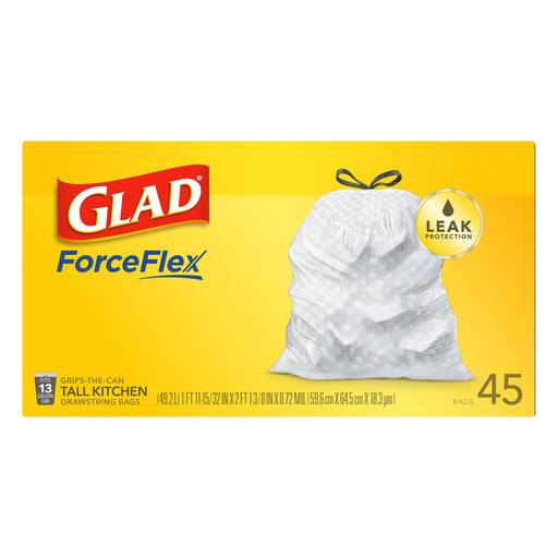 Glad ForceFlex Tall Kitchen Fresh Clean Drawstring Bags 40 ea — Gong's  Market