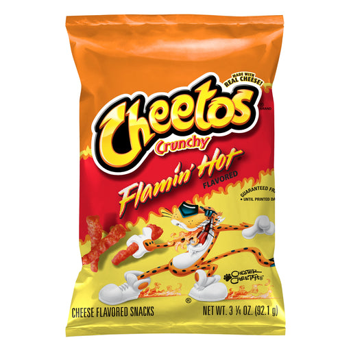 Cheetos Crunchy Flamin' Hot Cheese Flavoured Snacks - 8.5 oz (2840058989)  for sale online