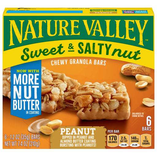 Nature Valley Whole Grain - Cashew Sweet and Salty Nut Chewy Granola Bars  Lunch Box Snacks, 6 ct / 7.20 oz - Harris Teeter