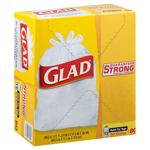 Glad Compost Small Kitchen 2.6 Gallon Trash Bags, Lemon Scent with Febreze,  20 Bags 