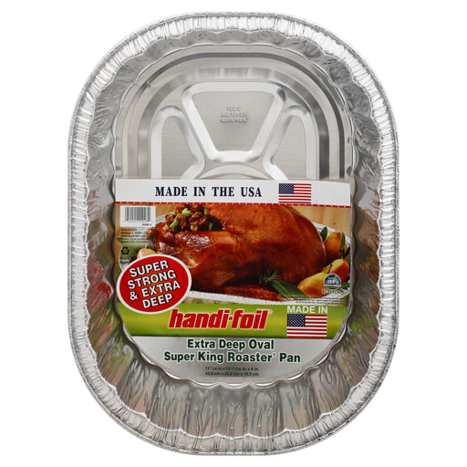 Handi-foil® Eco-Foil Oval Rack Roaster Pan with Handles - Silver, 1 pk / 16  x 13.1 in - City Market