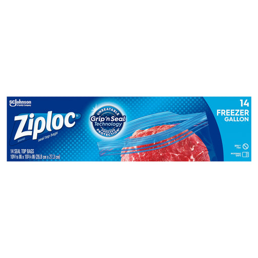 Ziploc Freezer Pint Bag, Grip 'n Seal Technology, Reusable, 20 Count