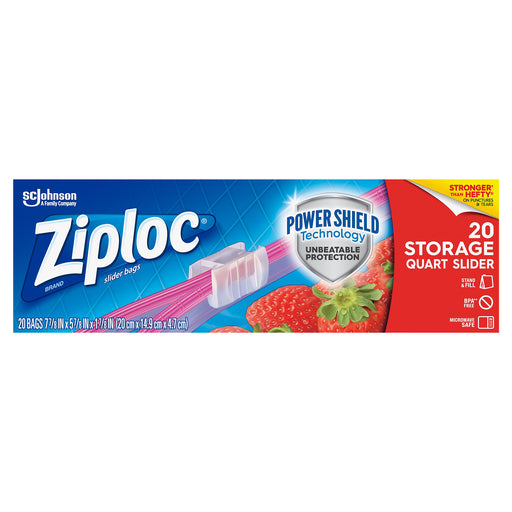 Ziploc Slider Quart Storage Bags 15 ea — Gong's Market