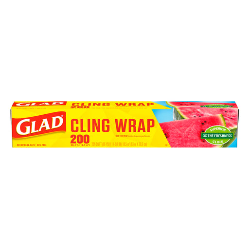 GLAD CLING WRAP 200 SQ FT, Aluminum Foil & Wax Paper