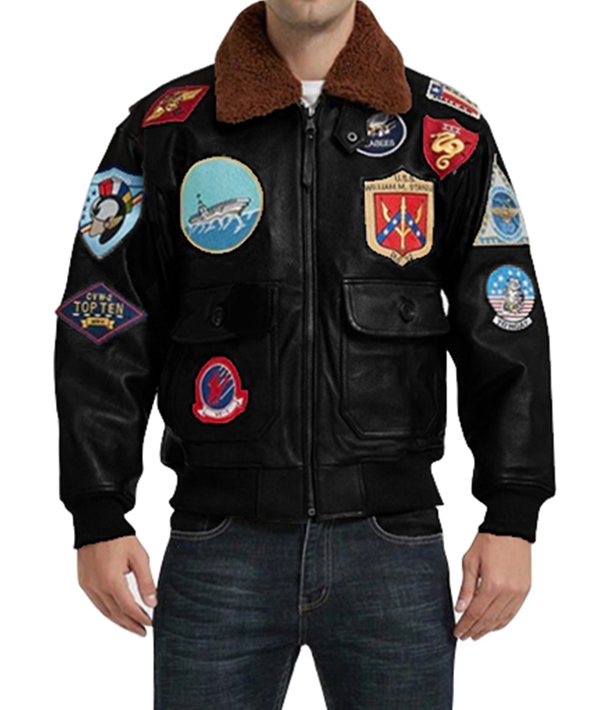 Top Gun Genuine Leather Jacket Tom Cruise Top - Ultimate Leather Jackets