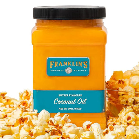 Franklin's Gourmet Popcorn Butter Flavored Coconut Oil
