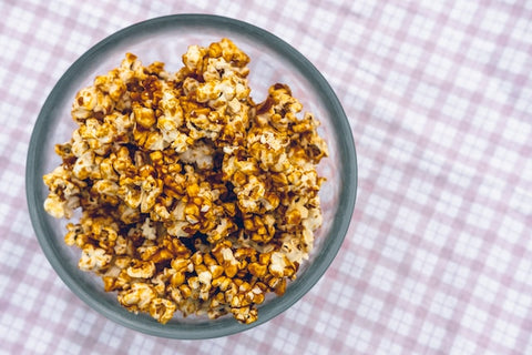 bowl of caramel popcorn