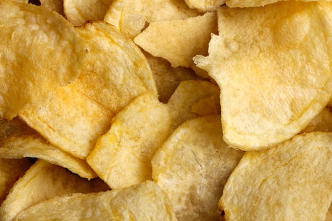 close up of potato chips