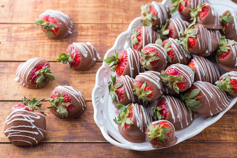 strawberries covered in chocolate