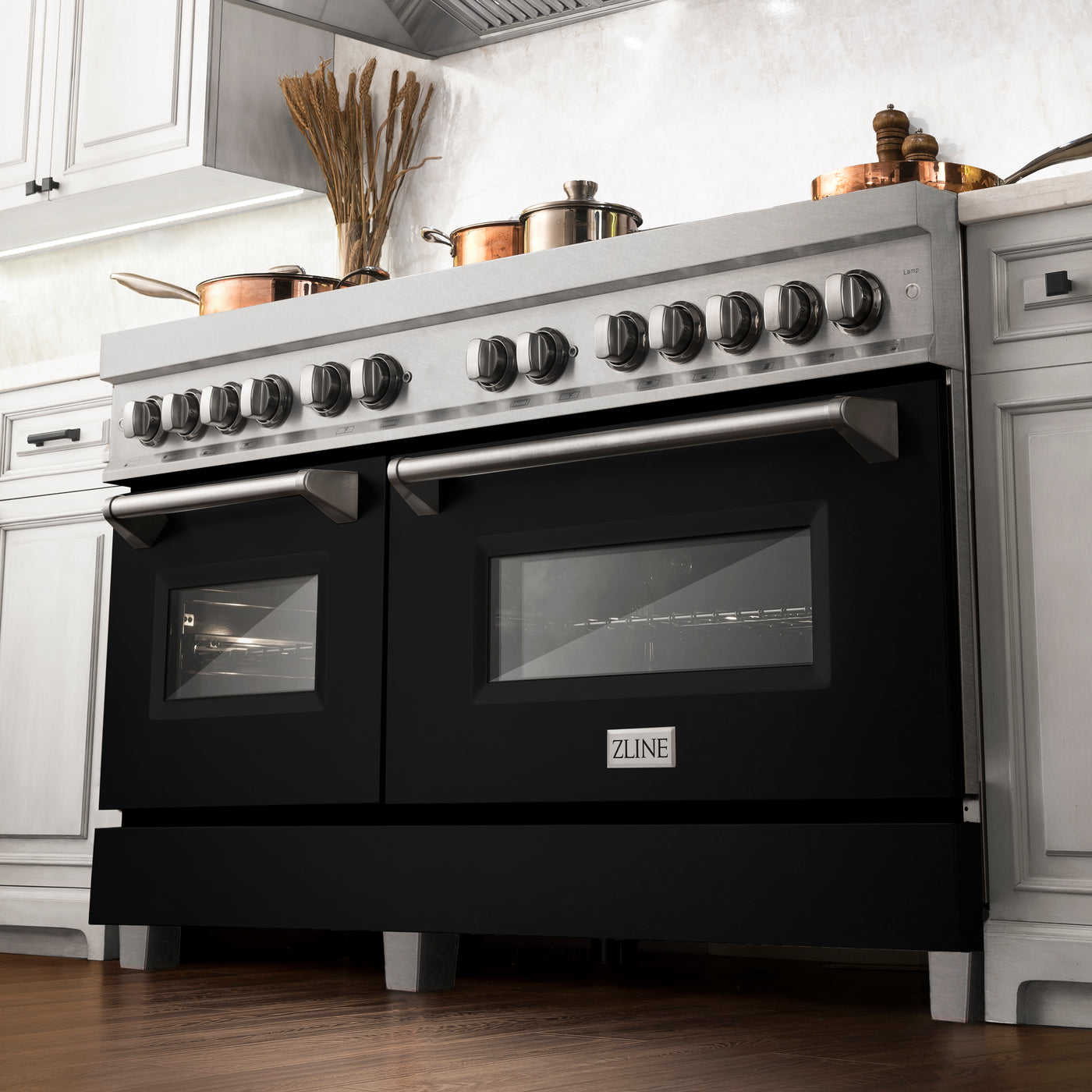 ZLINE 60" 7.4 cu. ft. Dual Fuel Range with Gas Stove and Electric Oven in DuraSnow® Stainless Steel and Colored Door Options(RAS-60)
