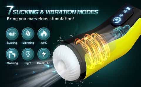 42°C Intelligent Heating Automatic Male Masturbator Sucking Toys