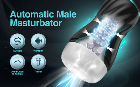 Automatic Sucking Male Masturbators Upgraded 7 Vibration & Suction Masturbators