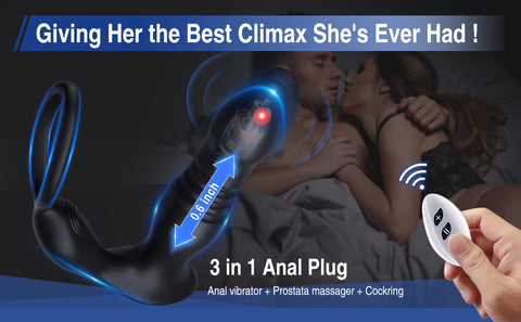 3 IN 1 Remote Control Prostate Massager Anal Vibrator