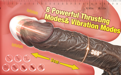 Crazed Thrusting and Rotating Vibrating Suction-cup Dildo - Chocolate 2 Crazed Thrusting and Rotating Vibrating Suction-cup Dildo - Chocolate