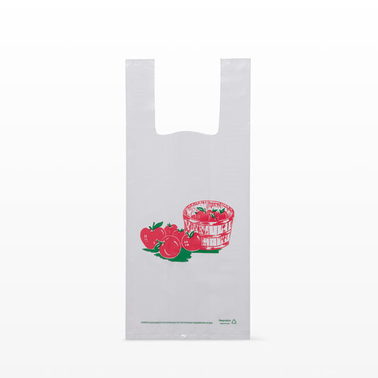 1/2 Peck White Paper Apple Tote Bag