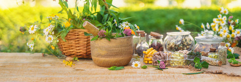 Relaxing herbs and flowers
