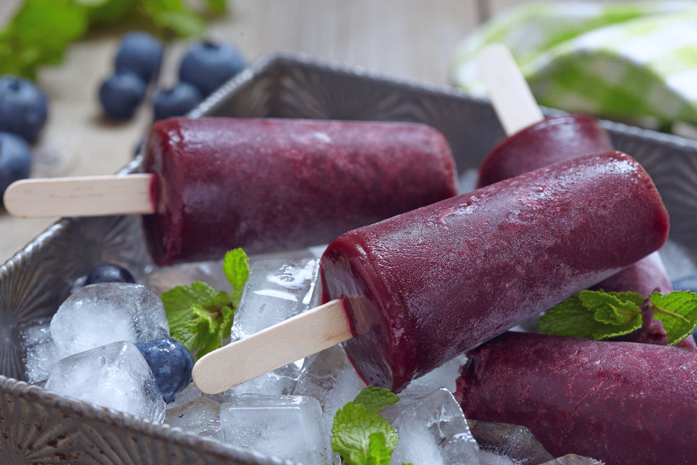 Freeze-dried Blueberry Popsicles