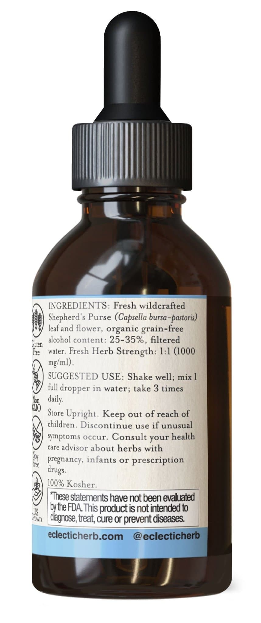 Amazon.com: Herb Pharm Certified Organic Shepherd's Purse Liquid Extract, 1  Oz : Health & Household